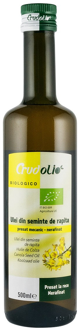 Ulei bio din seminte de rapita 500ml Crudolio