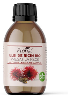 Ulei bio din seminte de ricin presat la rece, 100ml Pronat