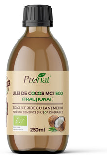Ulei de cocos MCT bio 250ml Pronat