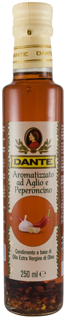 Ulei de masline extravirgin aromat cu usturoi si chili, 250 ml Olio Dante