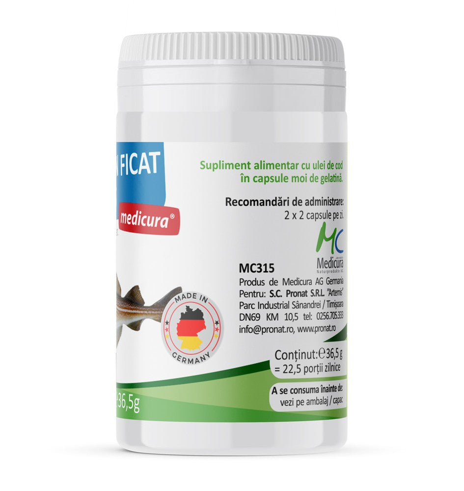 Ulei din ficat de cod 90 capsule Medicura