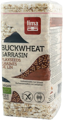 Vafe bio din hrisca si seminte de in, 130g Lima