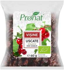 Visine bio uscate, fara samburi, 60g Pronat