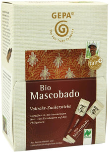 Zahar bio integral din trestie Mascobado, 50 pliculete x 3g (150g) Gepa