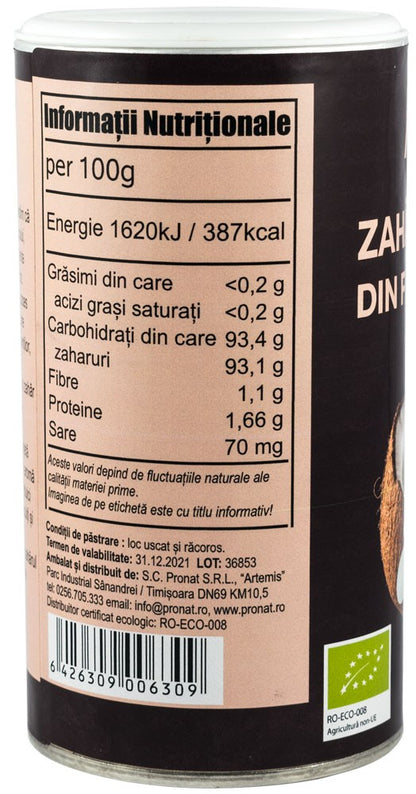 Zahar de cocos bio 270g Pronat